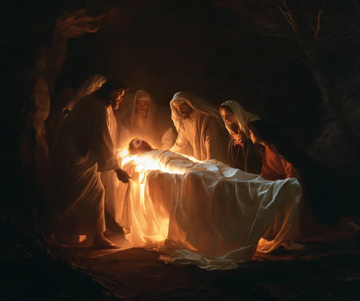 The Entombment of Jesus Christ - Divine Light - Christian artwork collection