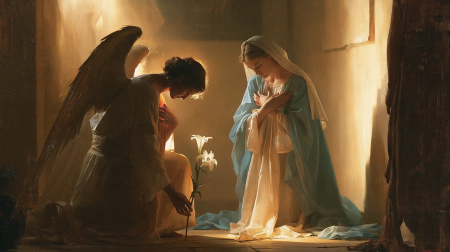 The Annunciation - Mary Kneeling before Gabriel · Landscape n° 4