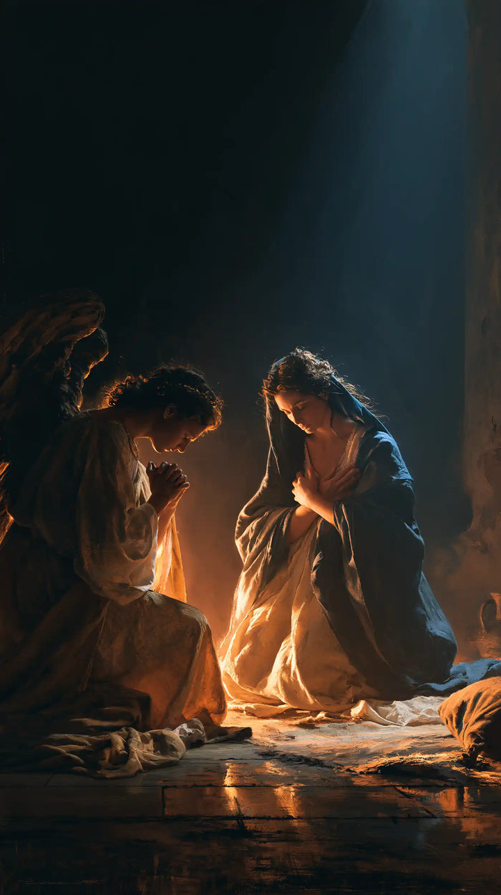 The Annunciation - Midnight Blue Chiaroscuro · Portrait n° 1