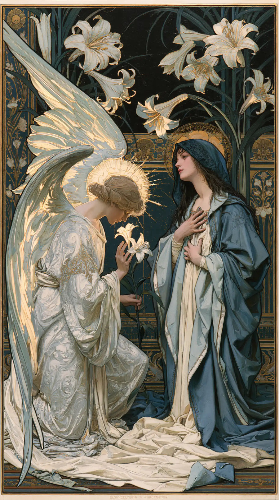The Annunciation - Sacred Art Nouveau · Portrait n° 3