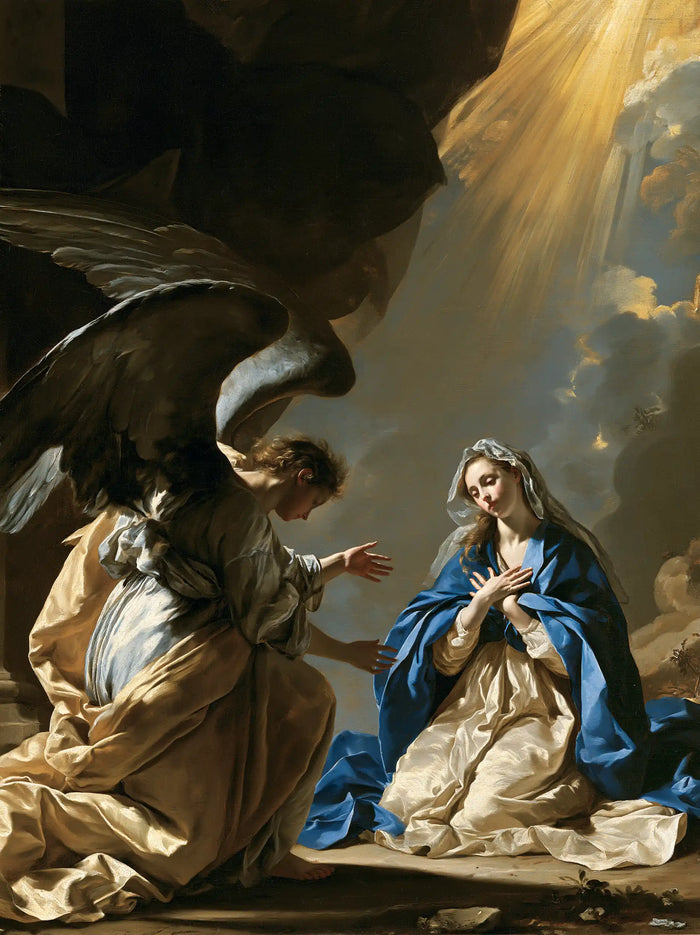 The Annunciation — The Open Gesture beneath the Golden Clearing
