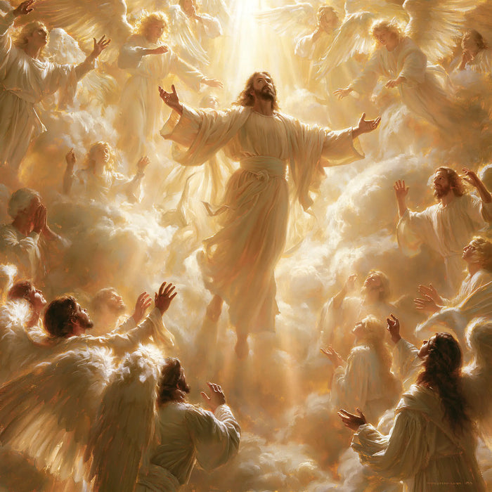 The Ascension of Jesus Christ - Jesus Welcomed by Angels · Square n° 8
