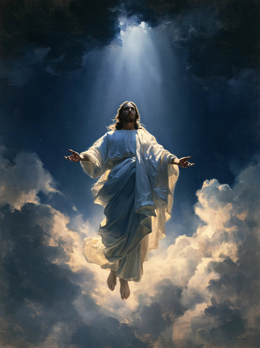 The Ascension of Jesus Christ - Midnight Blue Chiaroscuro · Portrait n° 12