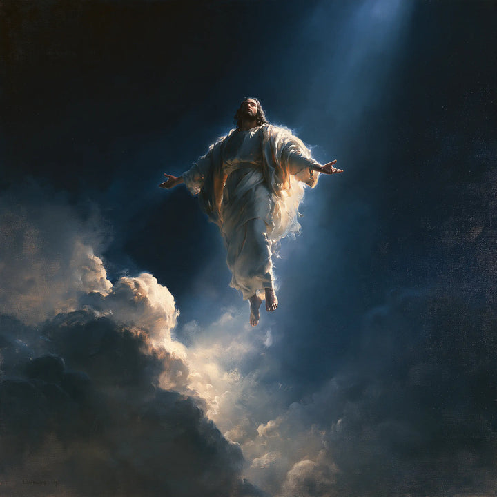 The Ascension of Jesus Christ - Midnight Blue Chiaroscuro · Square n° 2