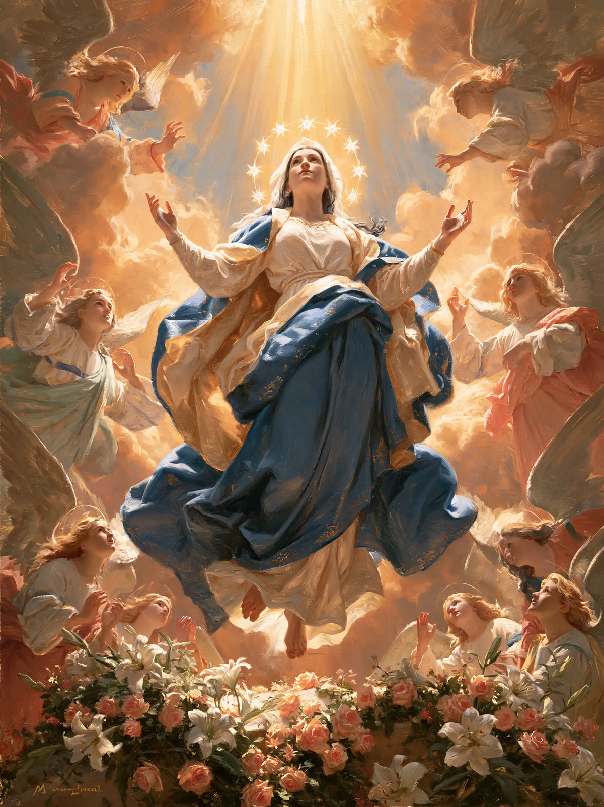 The Assumption of Mary - Assumption with a Flower-Filled Tomb · Portrait n° 16