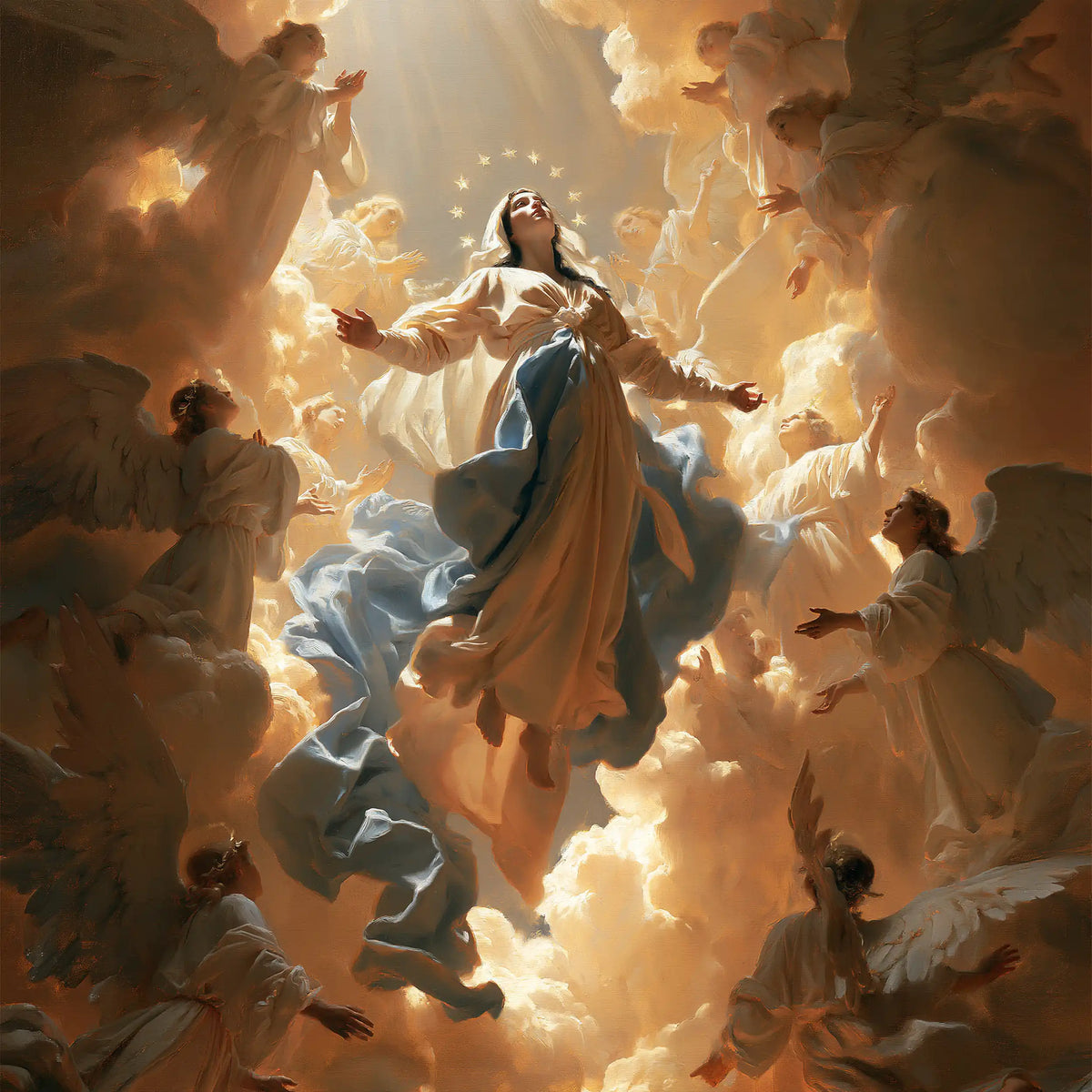 The Assumption of Mary - Mary Welcomed into Heaven · Square n° 1