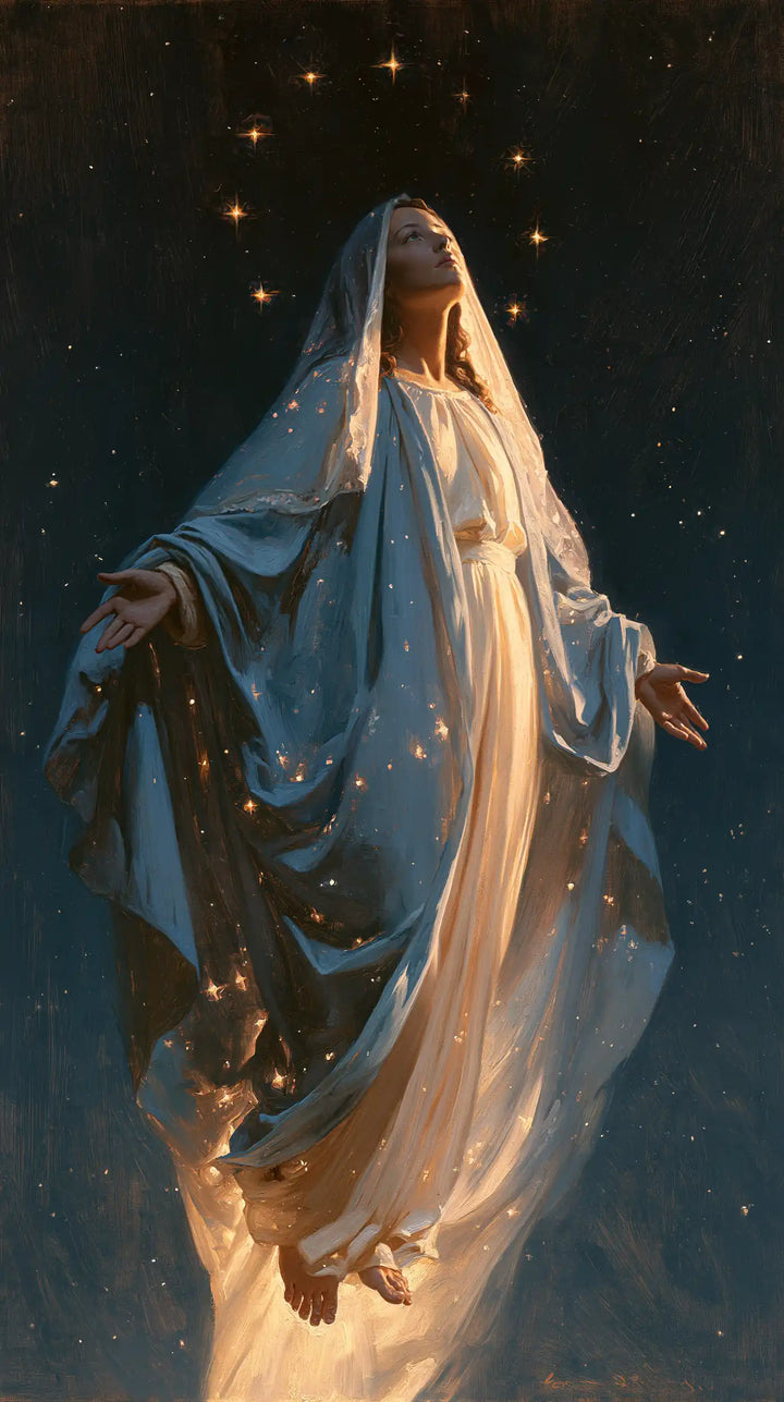 The Assumption of Mary - Midnight Blue Chiaroscuro · Portrait n° 1