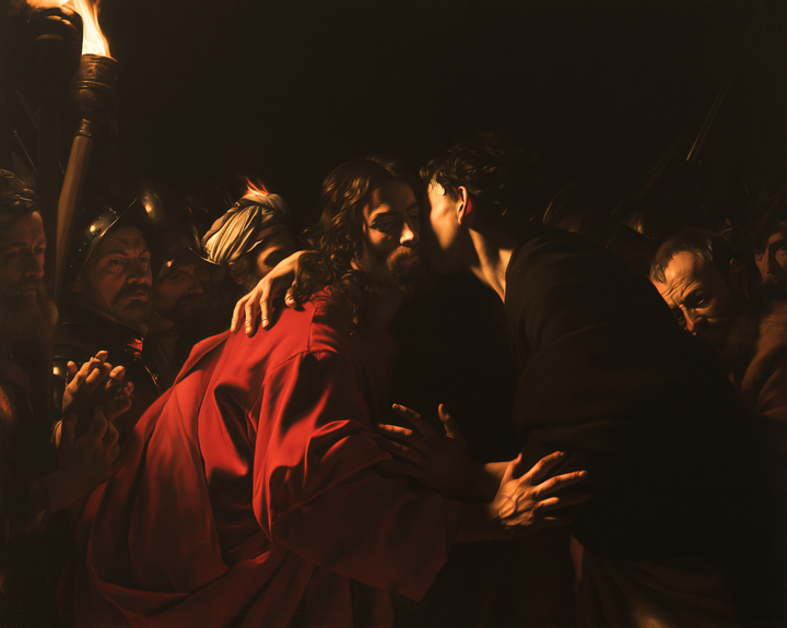 The Betrayal of Judas — Scarlet Beneath the Solitary Flame