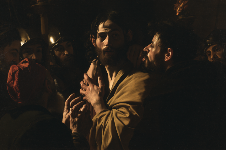 The Betrayal of Judas — The Gaze Held in the Embrace