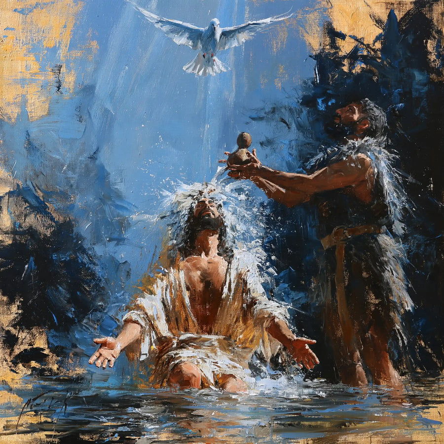 The Baptism of Jesus – Expressionist · Kneeling in the Jordan · Square no. 1