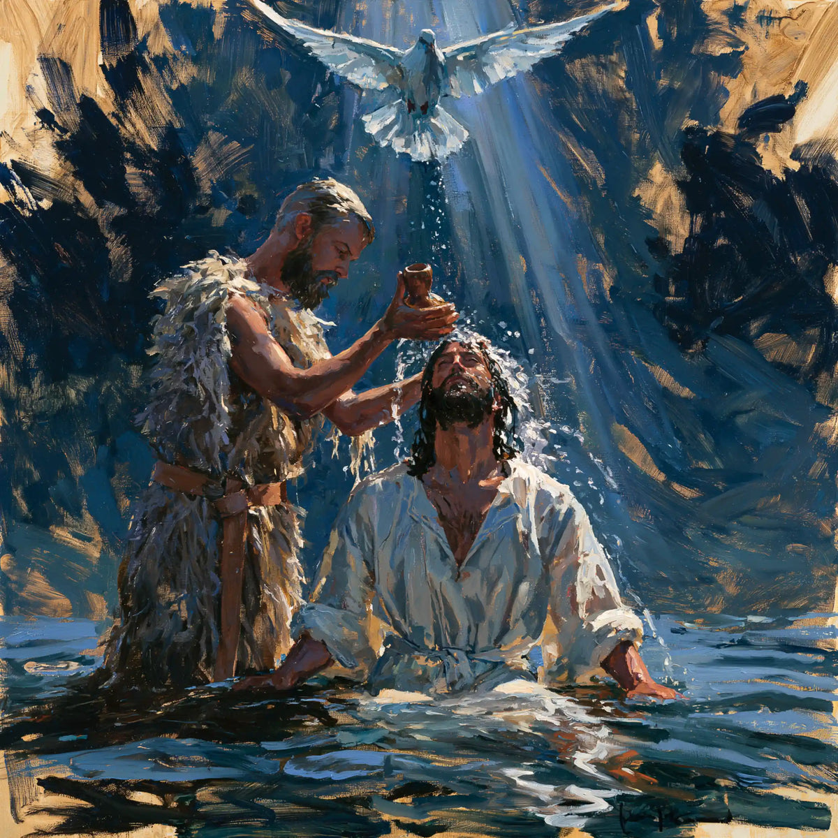 The Baptism of Jesus – Expressionist · Kneeling in the Jordan · Square no. 2