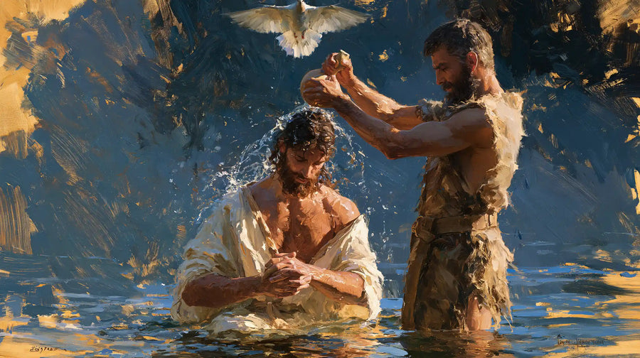 The Baptism of Jesus – Expressionist · Kneeling in the Jordan · Landscape no. 8