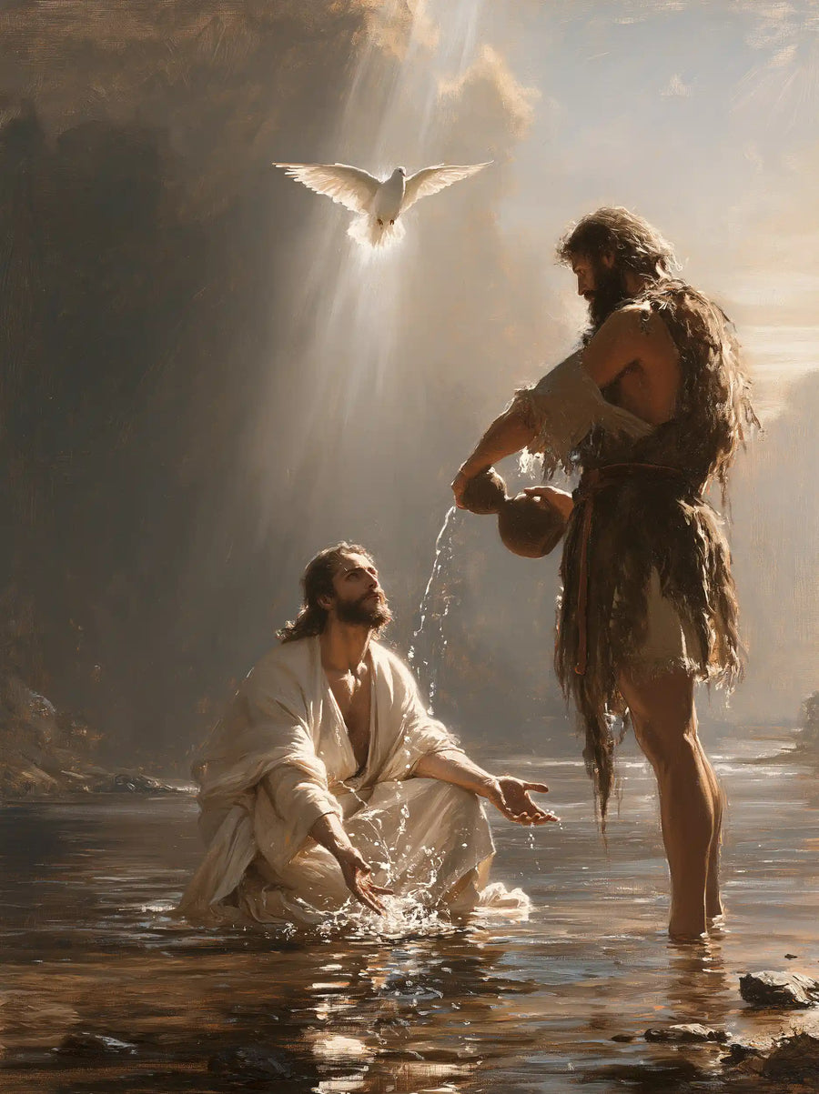 The Baptism of Jesus – Symbolist · Kneeling in the Jordan · Portrait no. 6