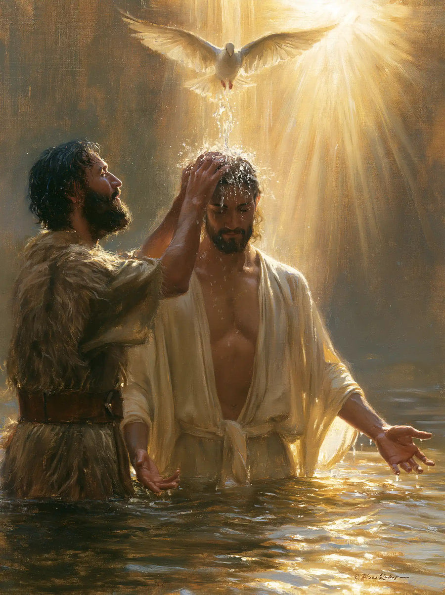 The Baptism of Jesus – Sacred Gold · Standing in the Jordan · Portrait no. 8