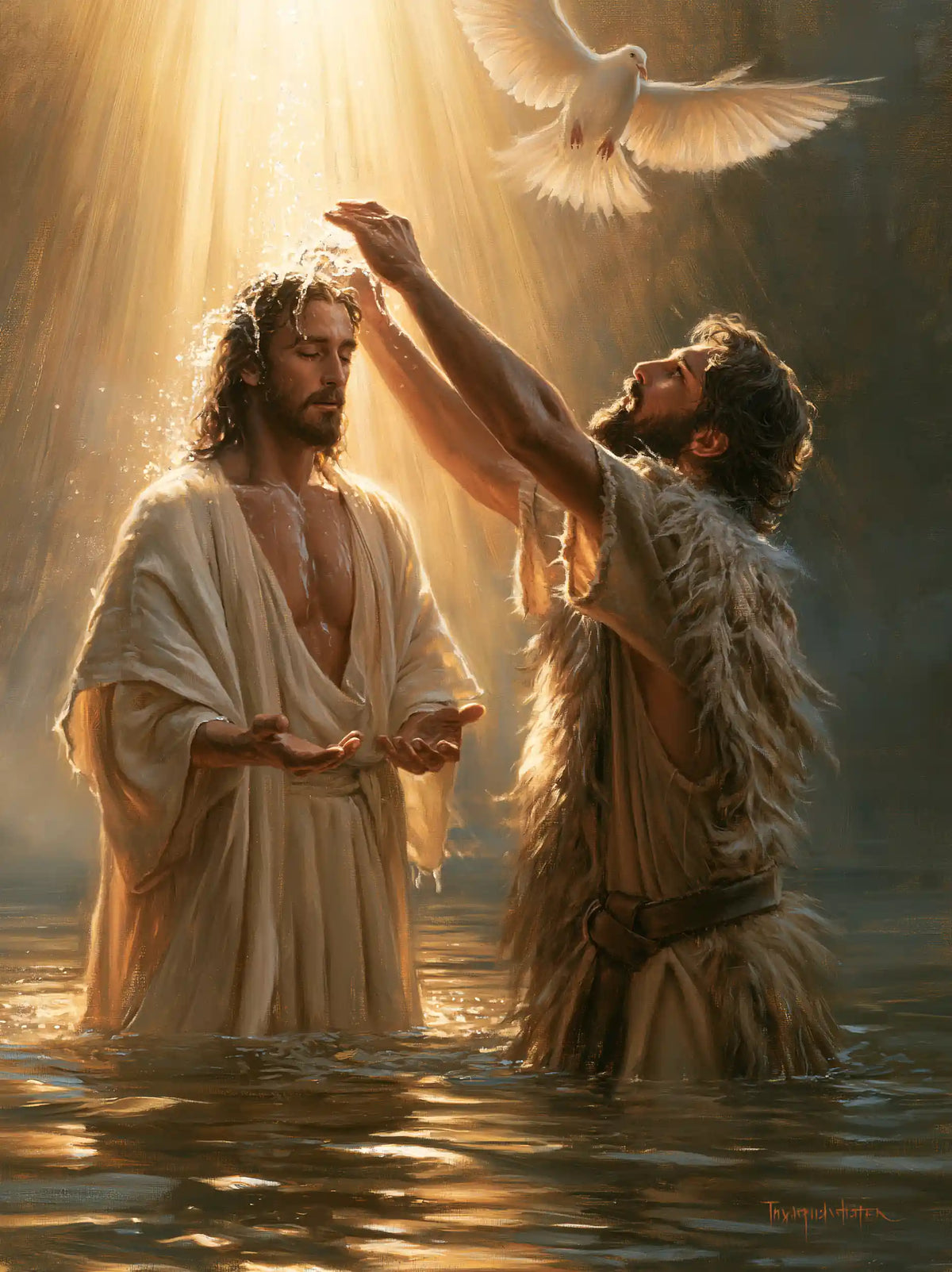 The Baptism of Jesus – Sacred Gold · Standing in the Jordan · Portrait no. 10