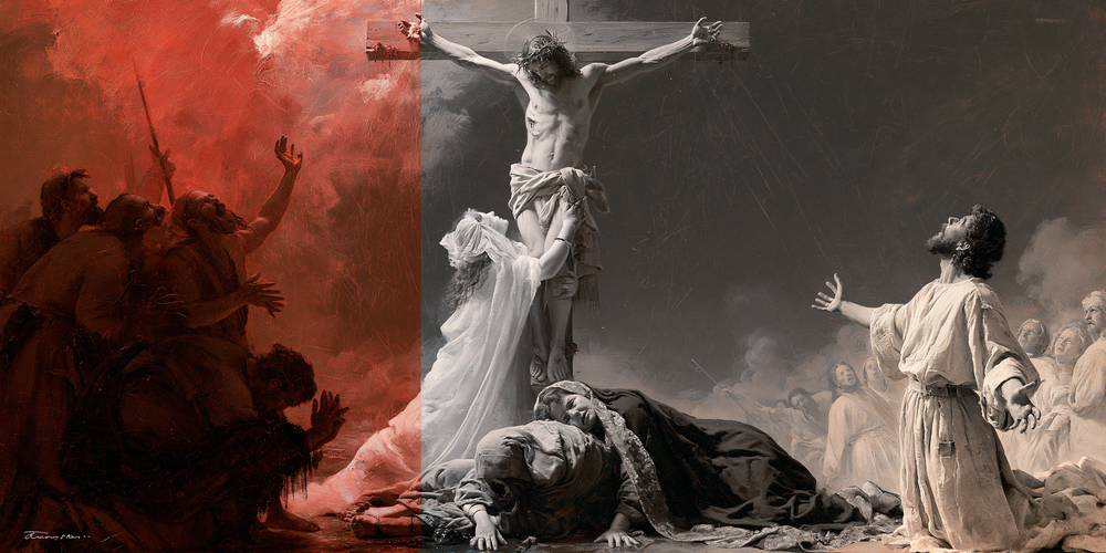 La Crocifissione - Esplosione di movimento · Paesaggio n° 5 - Arte cristiana