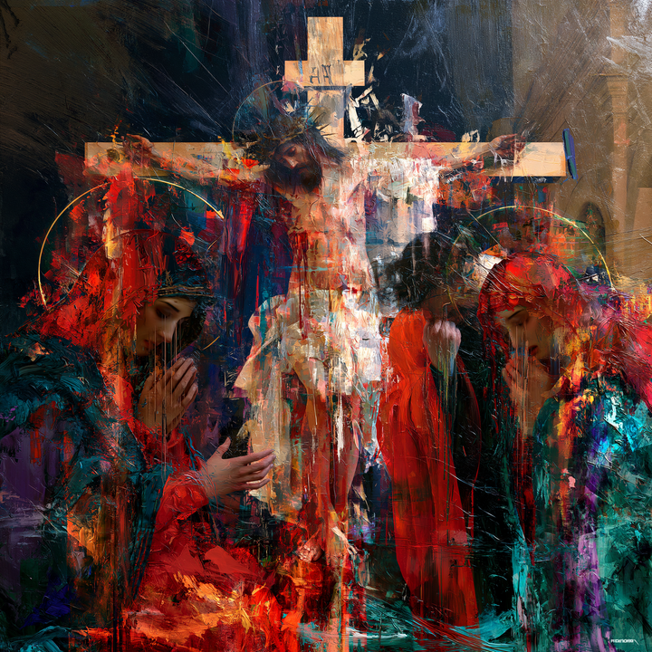 The Crucifixion — The Cross beneath the Rain of Colour