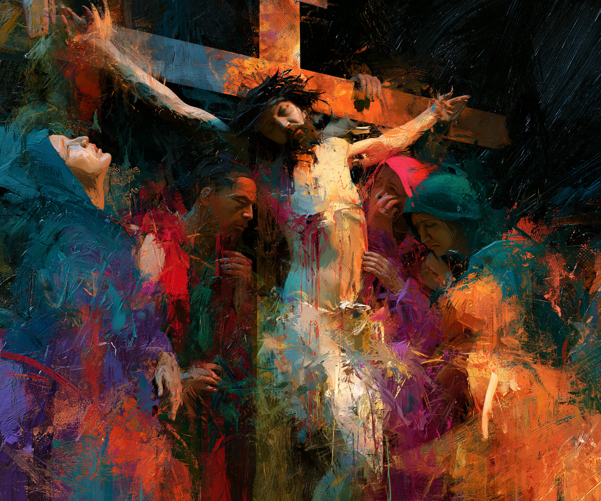La Crocifissione - Espressionista · Paesaggio n° 8 - Arte cristiana