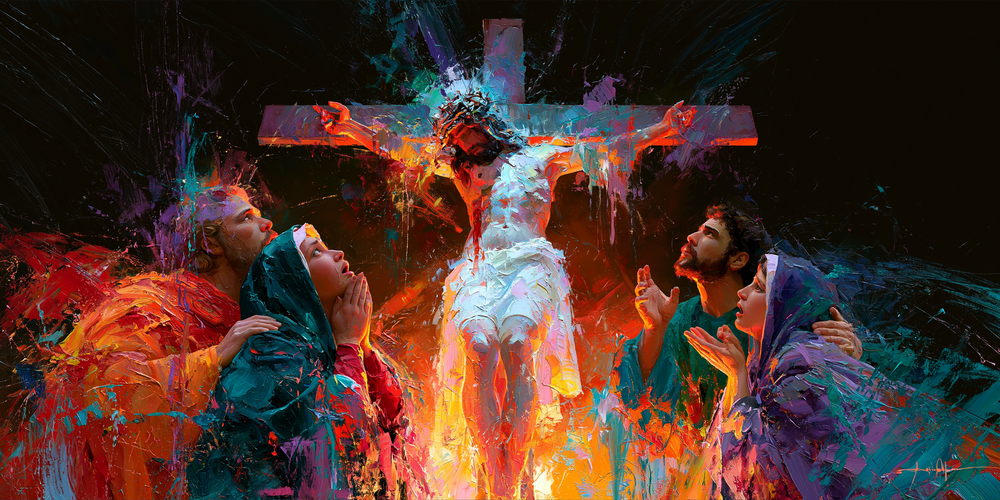 La Crocifissione - Espressionista · Paesaggio n° 25 - Arte cristiana