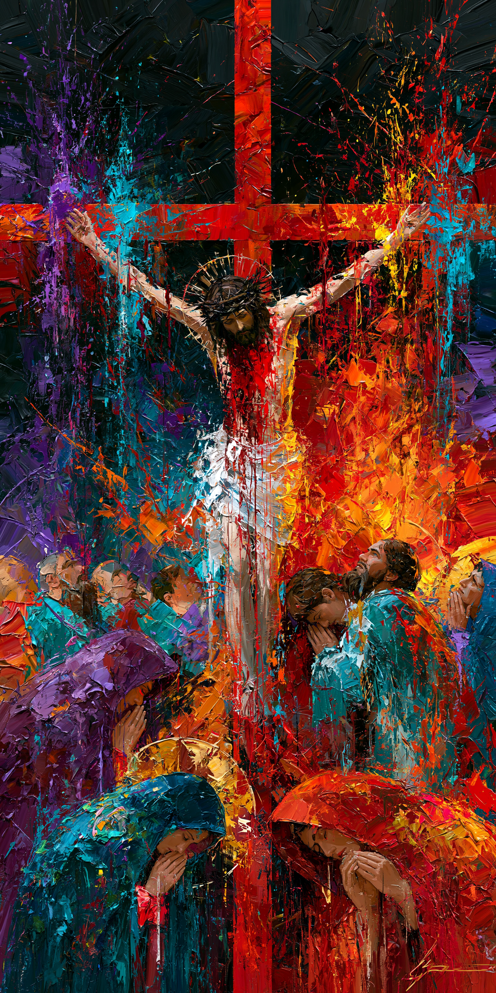 La Crocifissione - Espressionista · Ritratto n° 1 - Arte cristiana