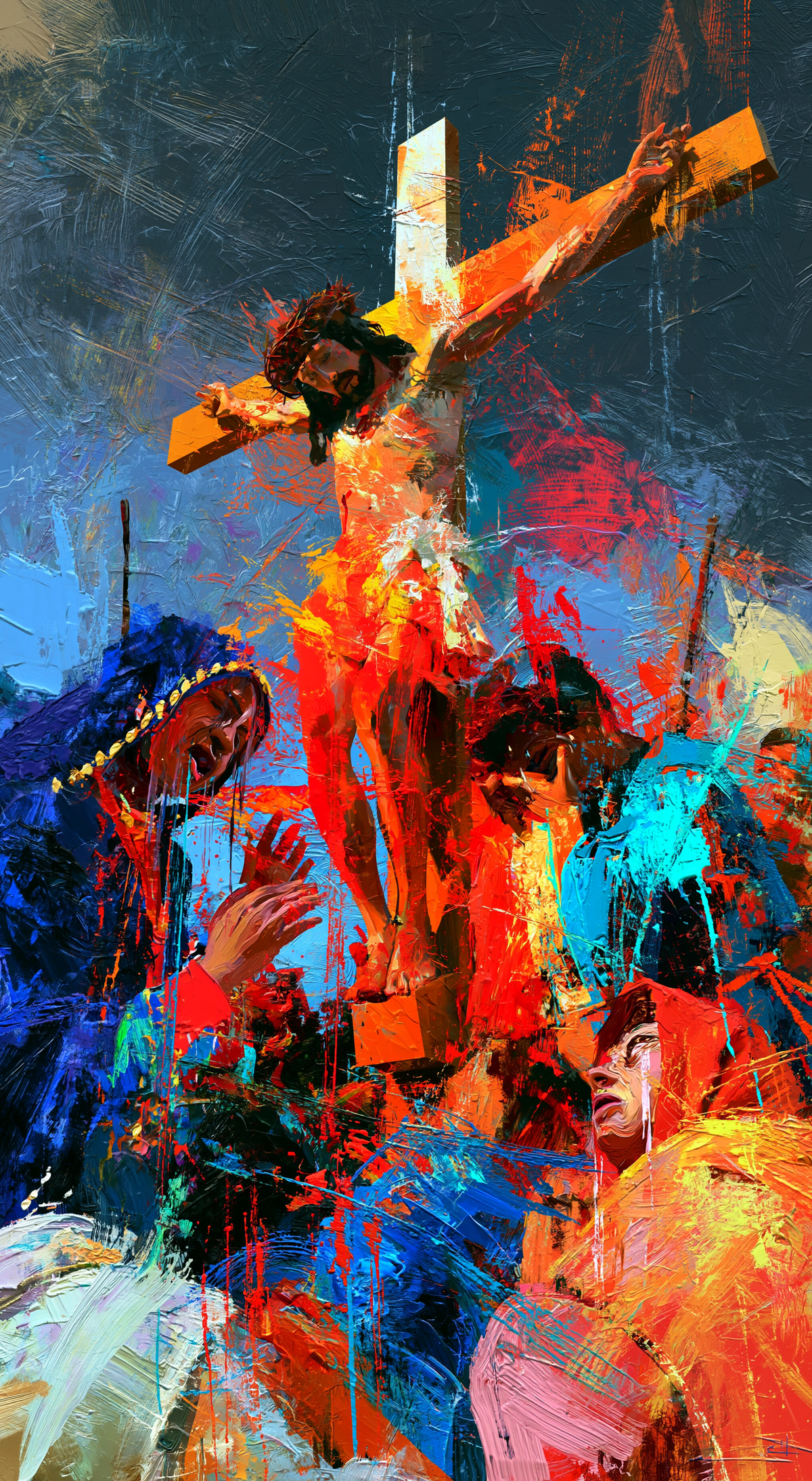 La Crocifissione - Espressionista · Ritratto n° 5 - Arte cristiana
