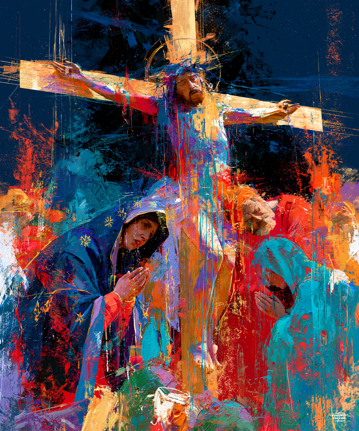 La Crocifissione - Espressionista · Ritratto n° 25 - Arte cristiana