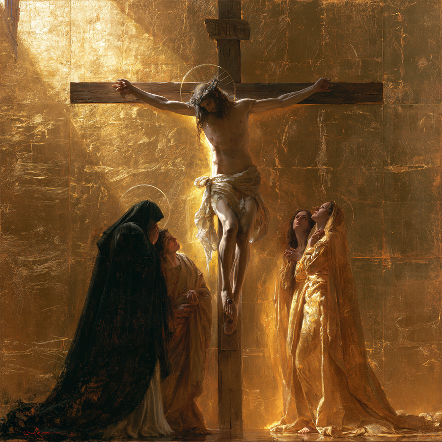 The Crucifixion - Sacred golden · Square n° 3