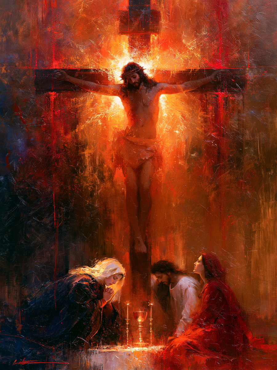 The Crucifixion - Eucharistic Symbolism · Portrait n° 10