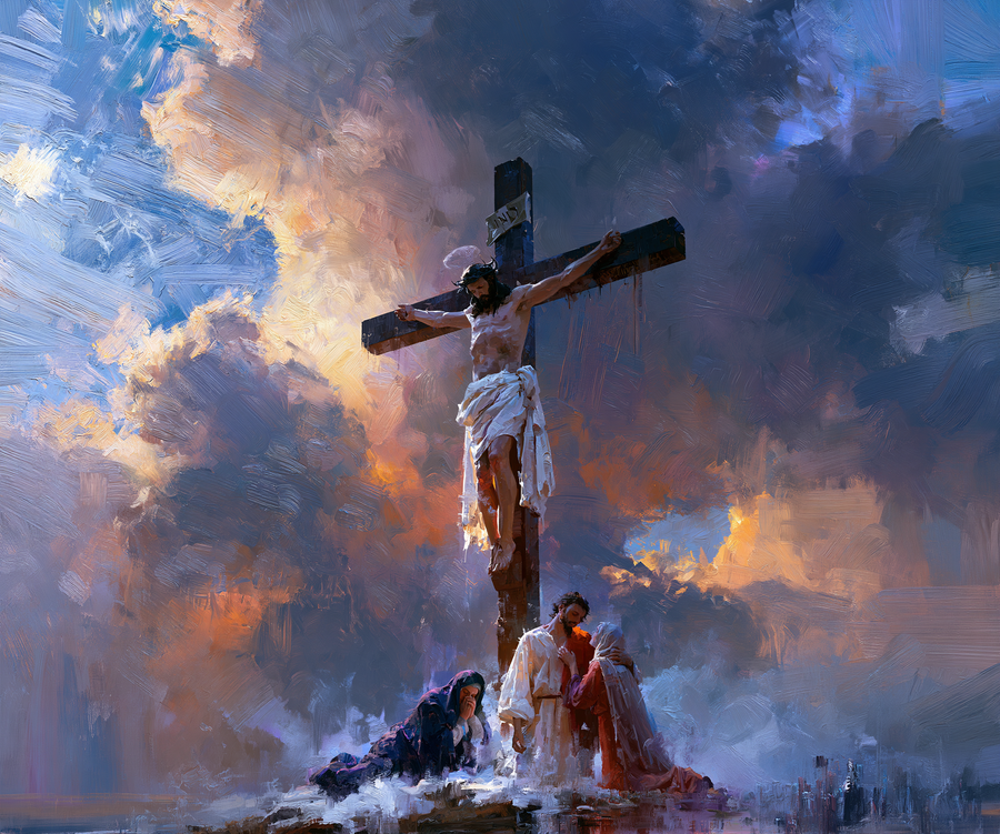 The Crucifixion - Sacred monumental view · Landscape n° 3