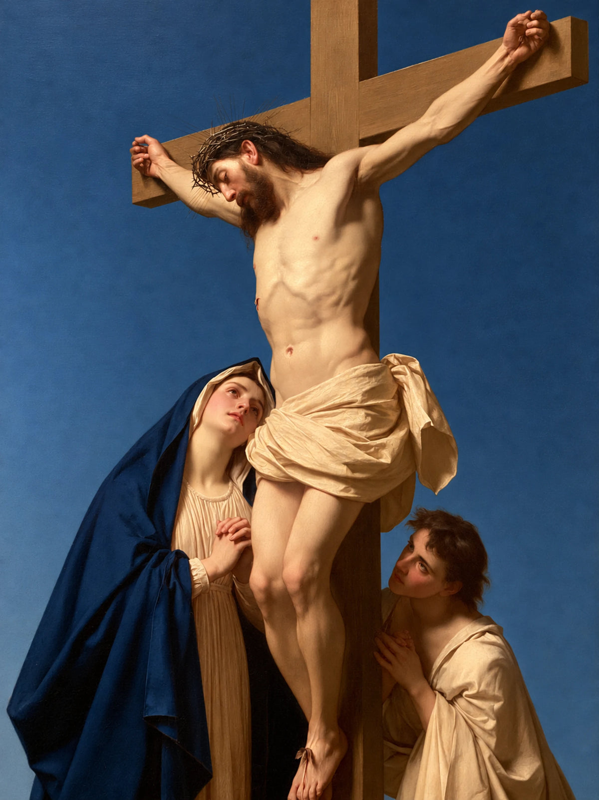 The Crucifixion – Restored Light Under Deep Blue