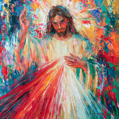 Divine Mercy Jesus – Colour Expressionism · Square no. 1