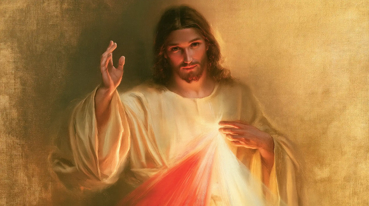 Jesus expressing compassion and divine mercy in Compassion and Mercy style, landscape Christian artwork no. 13