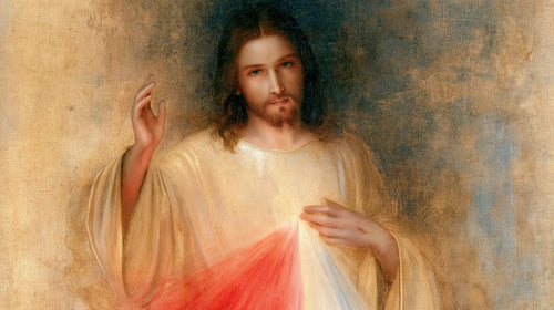 Divine Mercy Jesus in Florentine Renaissance style in Florentine Renaissance style, landscape Christian artwork no. 4