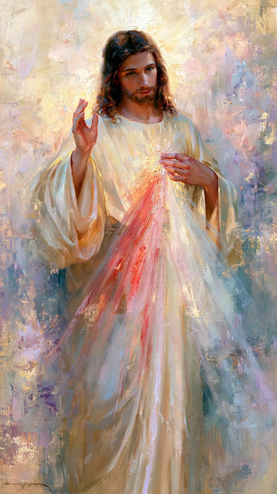 Divine Mercy Jesus - Impressionist · Portrait n° 4