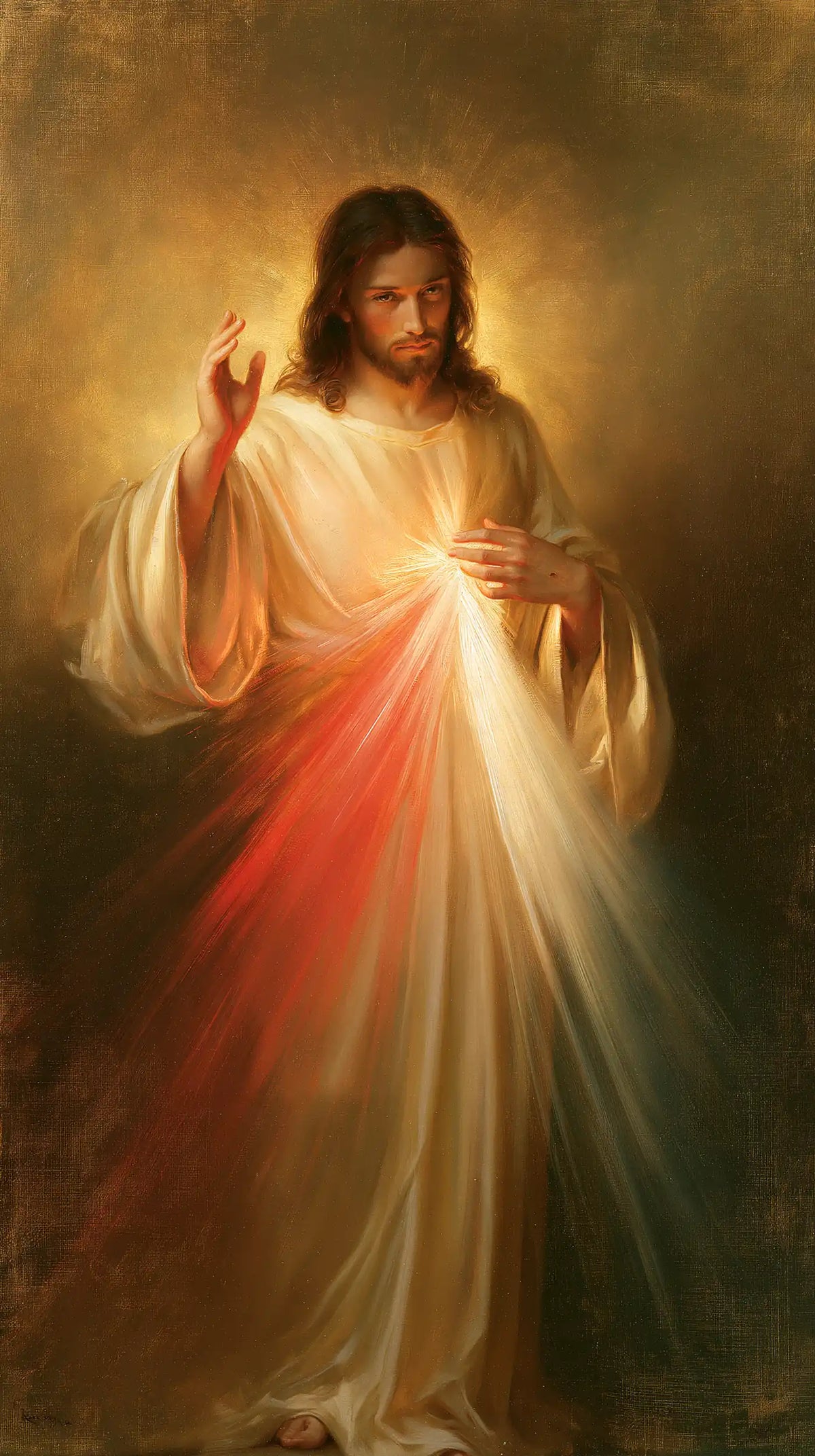 Divine Mercy Jesus — The Path of Luminous Folds