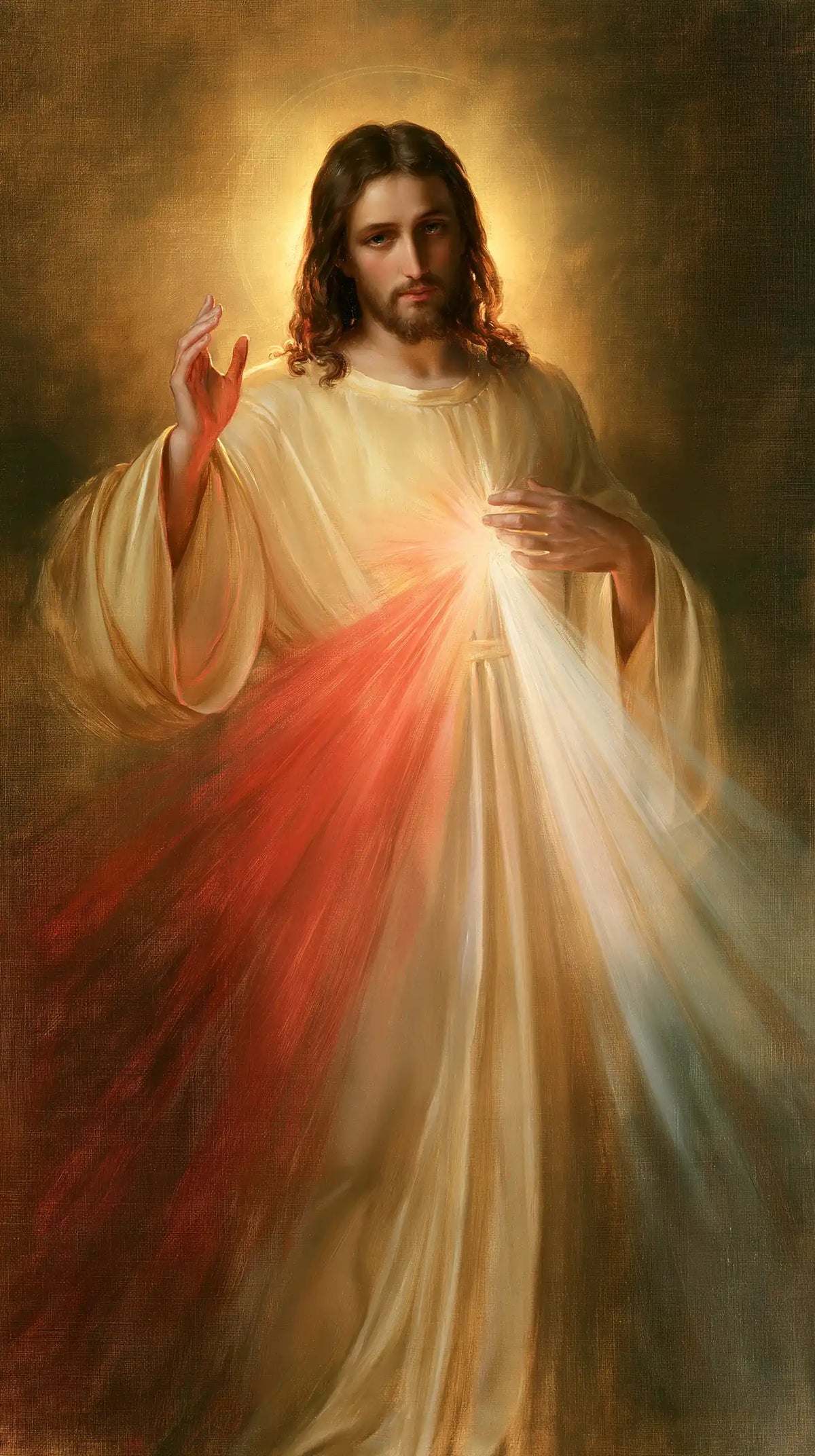 Divine Mercy Jesus — The Figure in the Quiet Glow