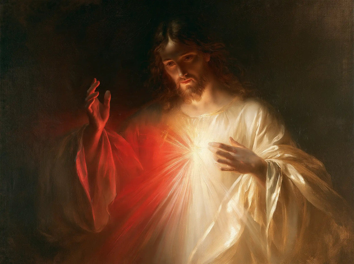 Divine Mercy Jesus — The Heart as a White Star