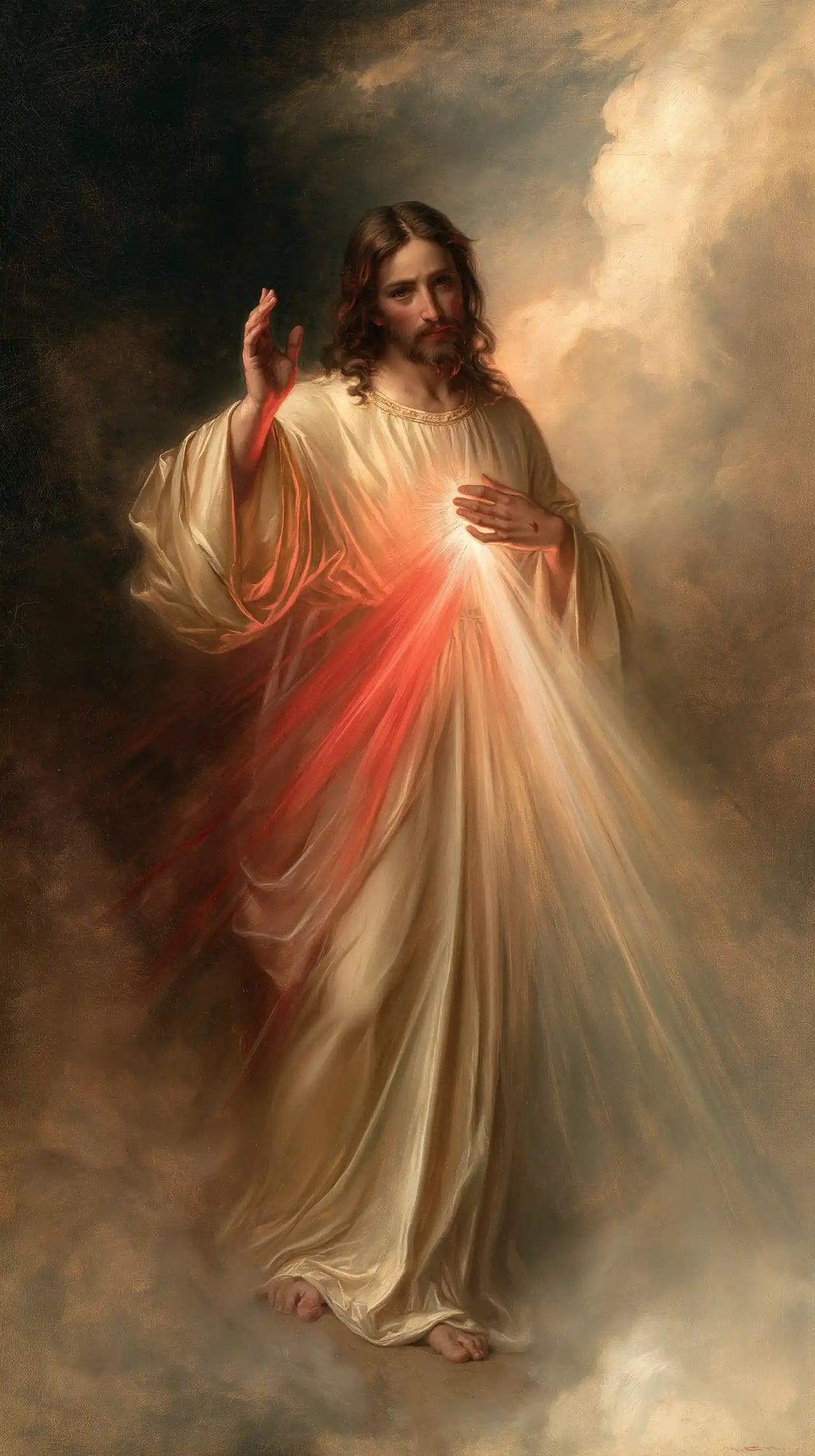 Divine Mercy Jesus — The Passage Between the Clouds