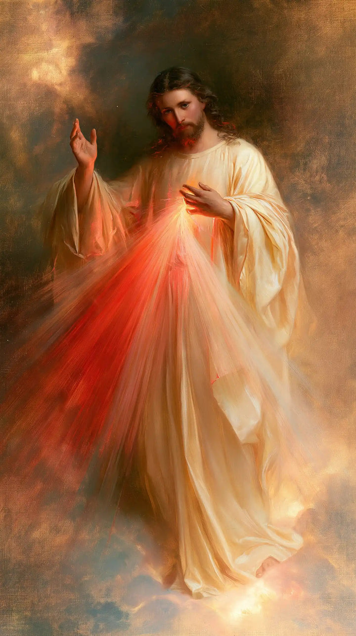Divine Mercy Jesus - Jesus upon the Clouds · Portrait n° 2