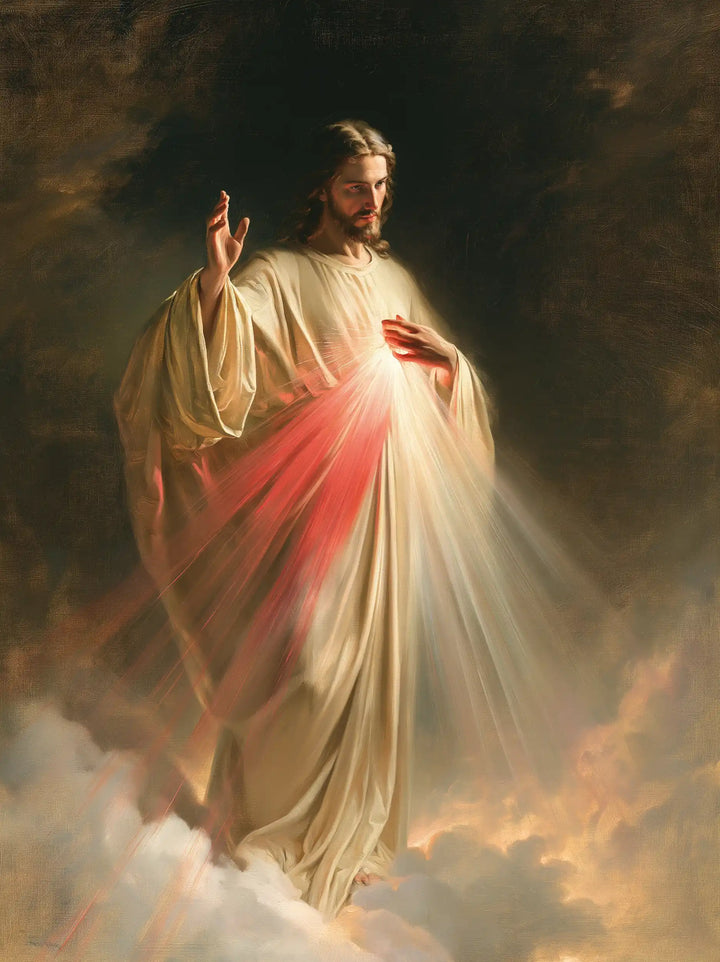 Divine Mercy Jesus - Jesus upon the Clouds · Portrait n° 8