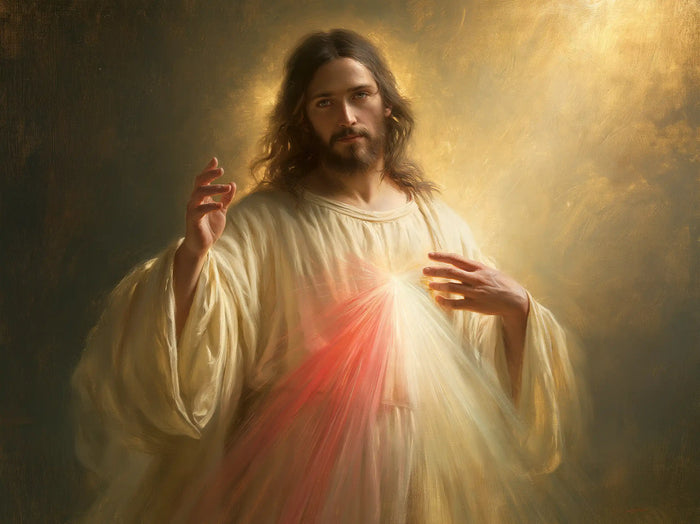 Divine Mercy Jesus — The Ray Upon the Pale Shoulder