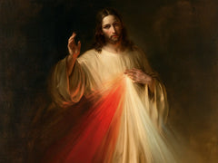 Divine Mercy Jesus — The Red River in the Darkness