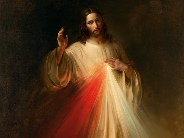 Divine Mercy Jesus — The Red River in the Darkness