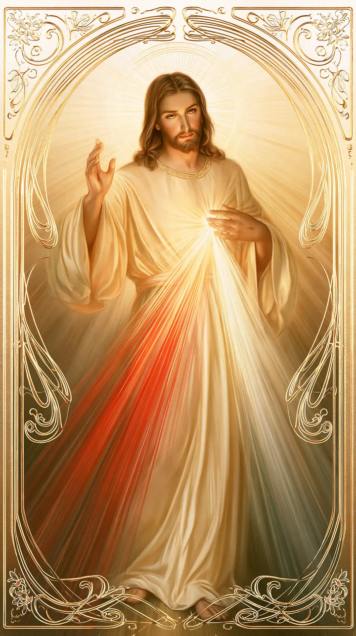 Divine Mercy Jesus - Sacred Art Nouveau · Portrait n° 4