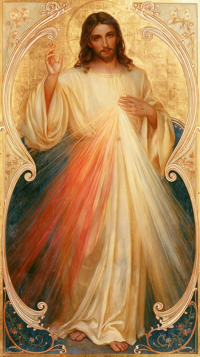Divine Mercy Jesus - Sacred Art Nouveau · Portrait n° 8