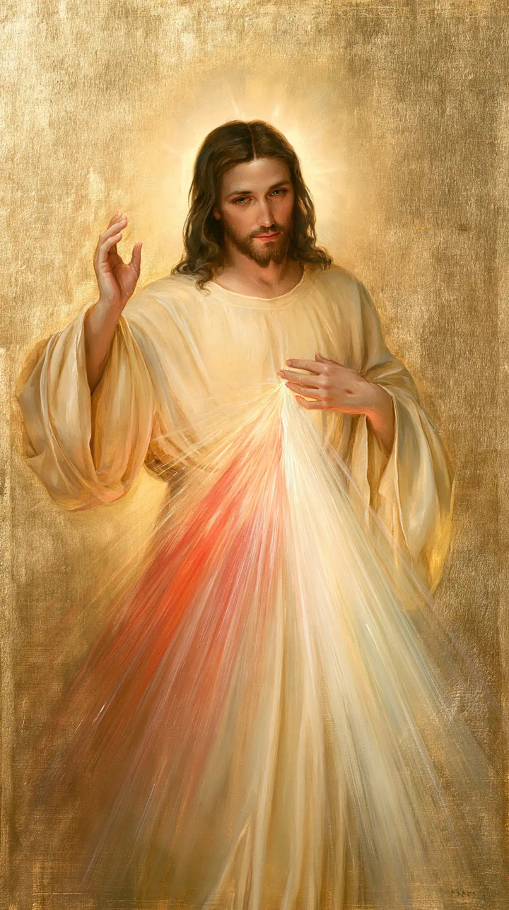 Divine Mercy Jesus - Sacred Gold · Portrait n° 1