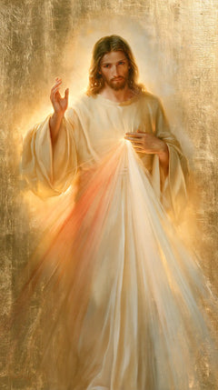Divine Mercy Jesus — The Robe in Golden Vapour