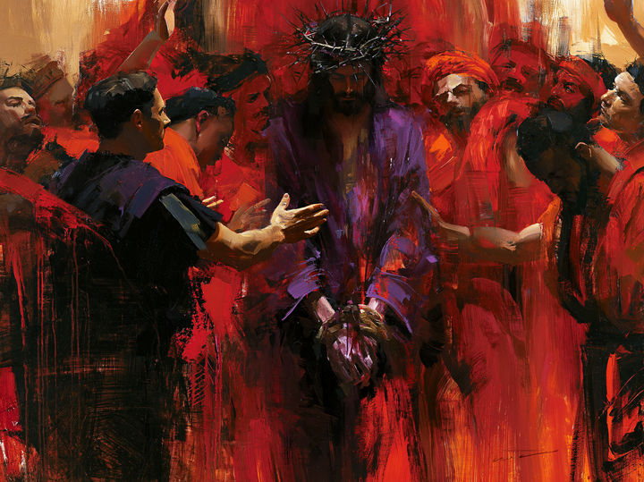 Ecce Homo — The Bowed Head in Streams of Fire