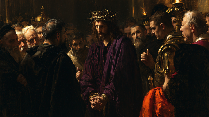 Ecce Homo — Captive Hands Between Breastplates