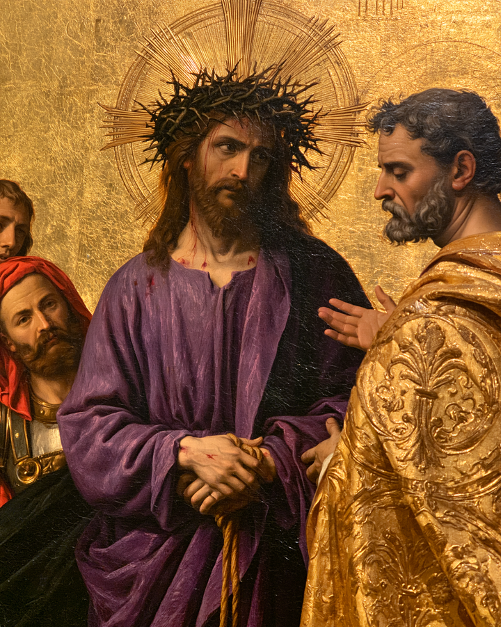 Ecce Homo — The Meeting of Gazes Beside the Embroidered Cloak